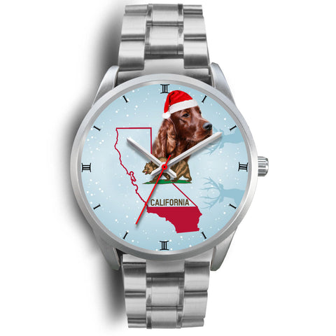 Irish Setter Dog California Christmas Special Wrist Watch
