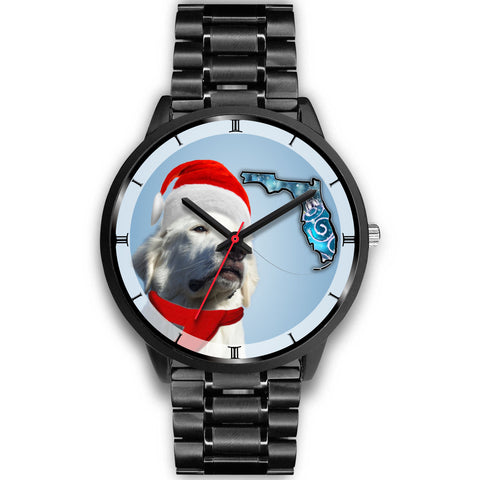 Great Pyrenees On Christmas Florida Wrist Watch