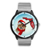 Icelandic Sheepdog On Christmas Florida Wrist Watch