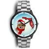 Icelandic Sheepdog On Christmas Florida Wrist Watch