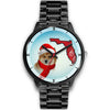 Icelandic Sheepdog On Christmas Florida Wrist Watch