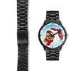 Icelandic Sheepdog On Christmas Florida Wrist Watch