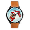 Icelandic Sheepdog On Christmas Florida Wrist Watch