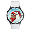 Icelandic Sheepdog On Christmas Florida Wrist Watch