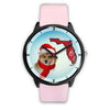 Icelandic Sheepdog On Christmas Florida Wrist Watch
