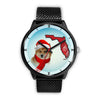 Icelandic Sheepdog On Christmas Florida Wrist Watch