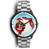 Irish Red And White Setter On Christmas Florida Wrist Watch