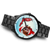 Irish Red And White Setter On Christmas Florida Wrist Watch
