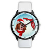 Irish Red And White Setter On Christmas Florida Wrist Watch