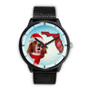 Irish Red And White Setter On Christmas Florida Wrist Watch