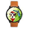 Jack Russell Terrier On Christmas Florida Wrist Watch