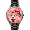 Cute Jack Russell Terrier On Christmas Florida Wrist Watch