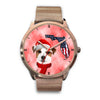 Cute Jack Russell Terrier On Christmas Florida Wrist Watch