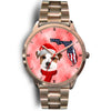 Cute Jack Russell Terrier On Christmas Florida Wrist Watch