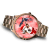 Cute Jack Russell Terrier On Christmas Florida Wrist Watch