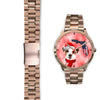 Cute Jack Russell Terrier On Christmas Florida Wrist Watch