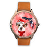 Cute Jack Russell Terrier On Christmas Florida Wrist Watch