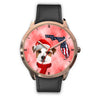 Cute Jack Russell Terrier On Christmas Florida Wrist Watch