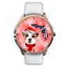 Cute Jack Russell Terrier On Christmas Florida Wrist Watch