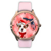 Cute Jack Russell Terrier On Christmas Florida Wrist Watch