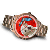 Labrador Retriever On Christmas Florida Golden Wrist Watch