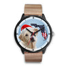 Labrador Retriever On Christmas Florida Wrist Watch