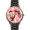 Cute Maltese On Christmas Florida Golden Wrist Watch