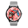 Miniature American Shepherd On Christmas Florida Wrist Watch