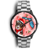 Miniature American Shepherd On Christmas Florida Wrist Watch