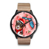 Miniature American Shepherd On Christmas Florida Wrist Watch
