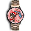Miniature American Shepherd On Christmas Florida Wrist Watch