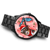 Miniature American Shepherd On Christmas Florida Wrist Watch