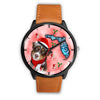 Miniature American Shepherd On Christmas Florida Wrist Watch