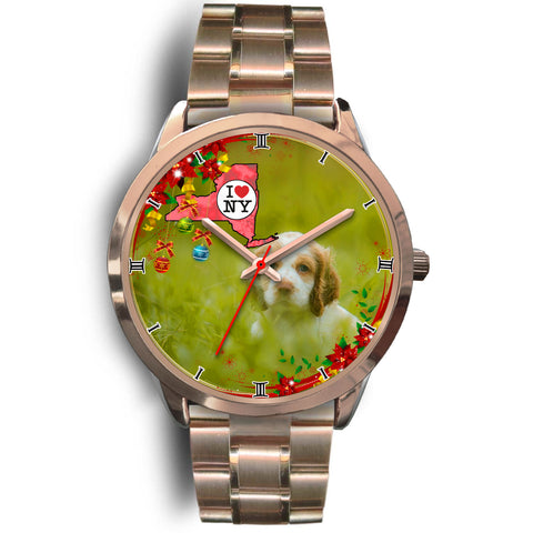 Cute Cocker Spaniel Dog New York Christmas Special Wrist Watch