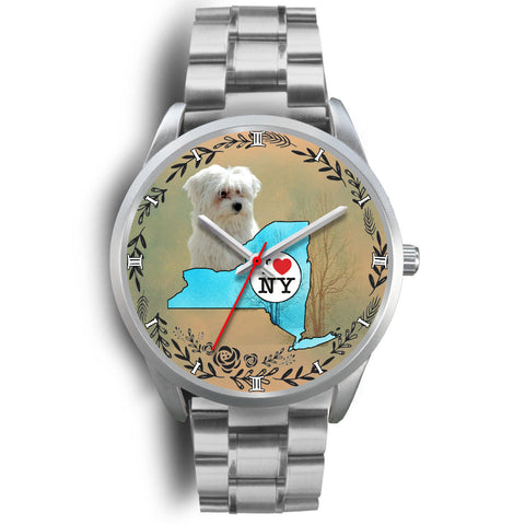 Maltese Dog New York Christmas Special Wrist Watch