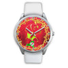 Vizsla Dog Art ON Red New York Christmas Special Wrist Watch