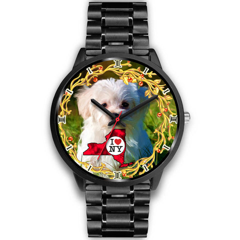 Maltese Dog New York Christmas Special Wrist Watch