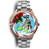 Miniature Schnauzer Dog New York Christmas Special Wrist Watch