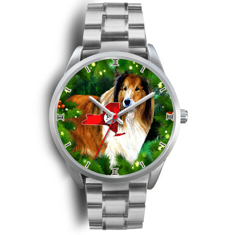 Rough Collie Dog New York Christmas Special Wrist Watch