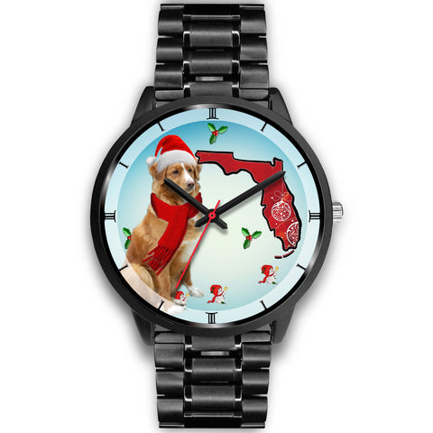 Nova Scotia Duck Tolling Retriever On Christmas Florida Wrist Watch