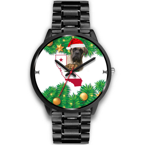 English Mastiff Dog California Christmas Special Wrist Watch