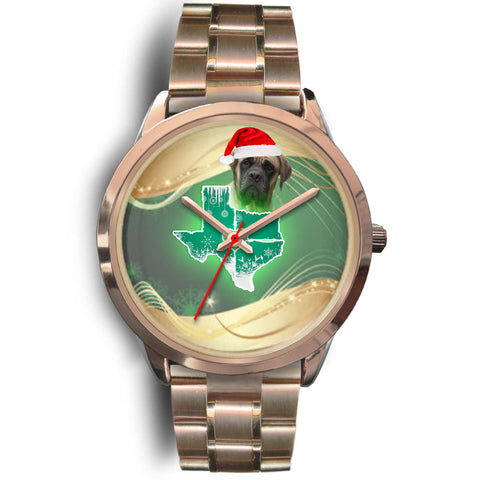 English Mastiff Dog Texas Christmas Special Wrist Watch