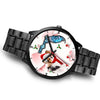 Papillon Dog On Christmas Florida Wrist Watch