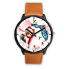 Papillon Dog On Christmas Florida Wrist Watch