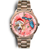 Pembroke Welsh Corgi On Christmas Florida Golden Wrist Watch