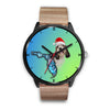 Petit Basset Griffon Vendéen On Christmas Florida Wrist Watch