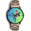 Petit Basset Griffon Vendéen On Christmas Florida Wrist Watch