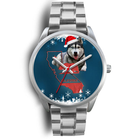 Siberian Husky California Christmas Special Wrist Watch