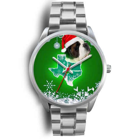 Saint Bernard Dog Texas Christmas Special Wrist Watch