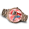 Pug Dog On Christmas Florida Golden Wrist Watch